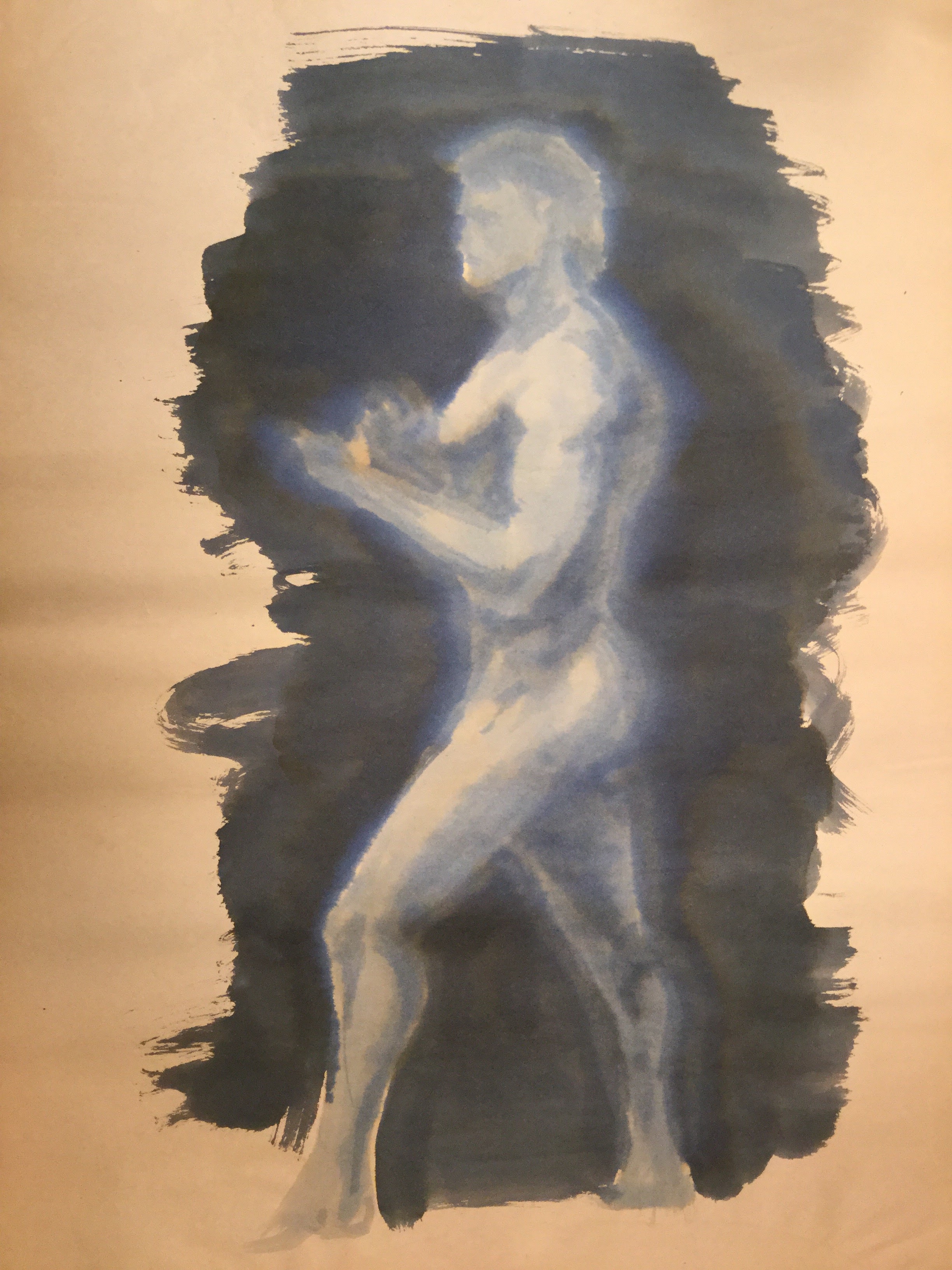 Watercolor Nude Male 01